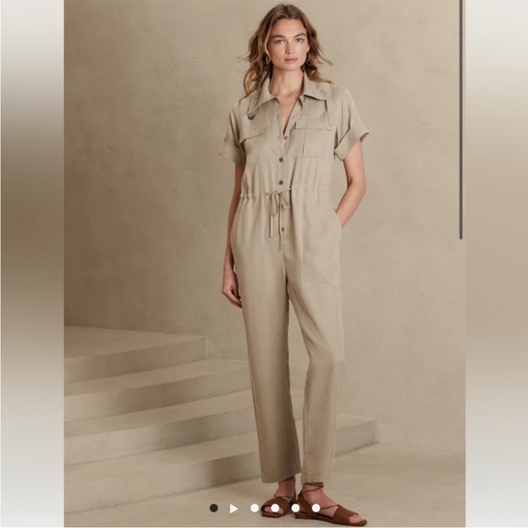 Banana Republic Olive Green Utility Jumpsuit - Picture 13 of 13